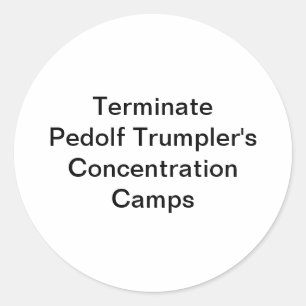 Pegatina Redonda Concentración de Pedolf Trumpler Artjunkhaus Hanka