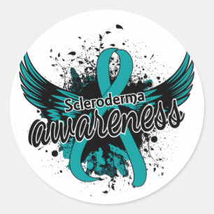 Pegatina Redonda Conciencia 16 del escleroderma
