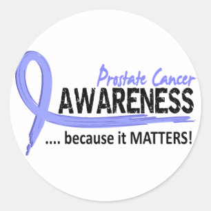 Pegatina Redonda Conciencia 2 Cáncer de próstata