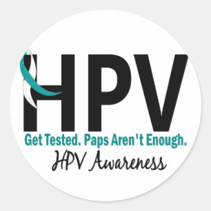 Pegatina Redonda Conciencia 4 de HPV