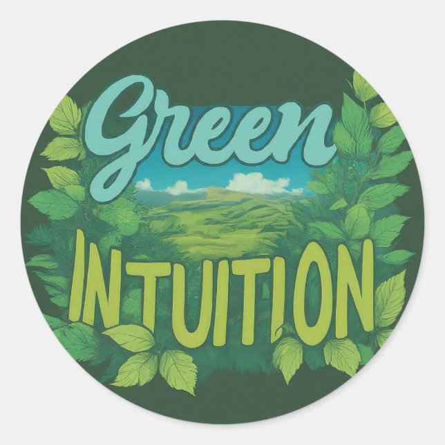 Pegatina Redonda Conciencia ambiental (Anverso)