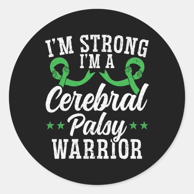 Pegatina Redonda Conciencia cerebral (Anverso)