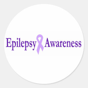 Pegatina Redonda conciencia de epilepsia