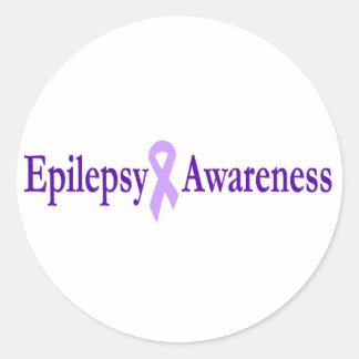 Pegatina Redonda conciencia de epilepsia