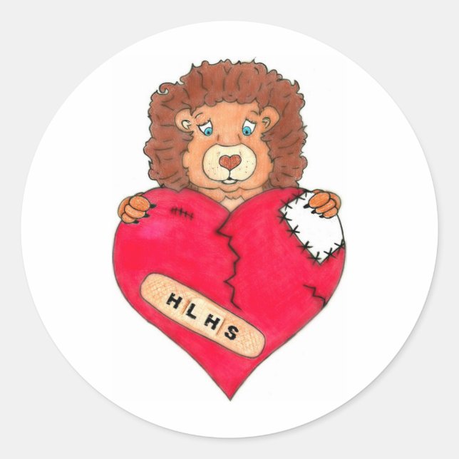 PEGATINA REDONDA CONCIENCIA DE HLHS (Anverso)