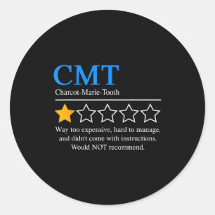 Pegatina Redonda Conciencia de la enfermedad de Charcot Marie Tooth