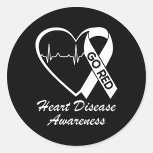 Pegatina Redonda Conciencia De La Enfermedad Nos Vemos Rojos En Feb