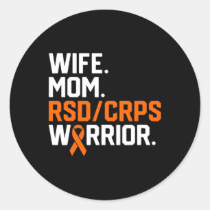 Pegatina Redonda Conciencia de la esposa mamá RSD RPS para guerrero