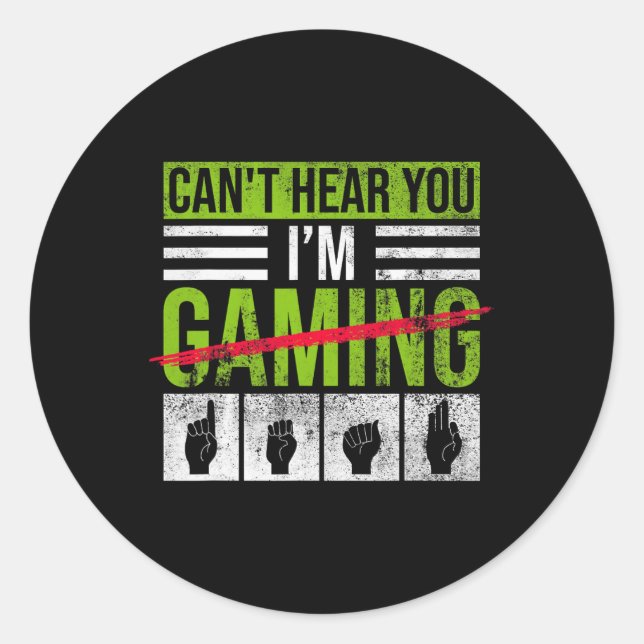 Pegatina Redonda Conciencia de la pérdida de audición y orgullo sor (Anverso)