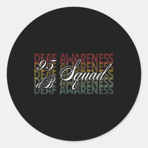 Pegatina Redonda Conciencia De La Pérdida Del Lenguaje De La Audien