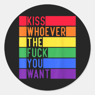 Pegatina Redonda Conciencia de lesbianas gays LGBT