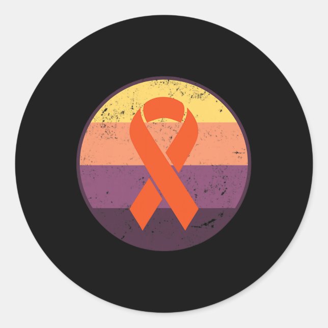 Pegatina Redonda Conciencia de RSD CRPS Sunset (Anverso)