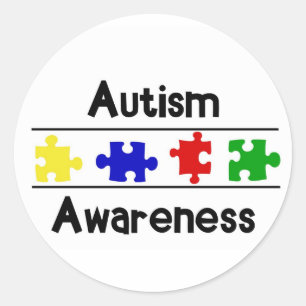Pegatina Redonda Conciencia del autismo