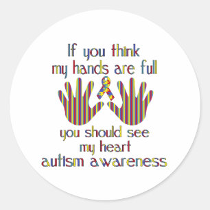 Pegatina Redonda conciencia del autismo