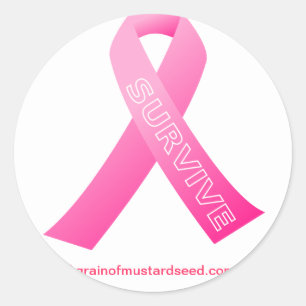 Pegatina Redonda Conciencia del cáncer