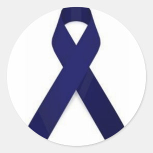 Pegatina Redonda Conciencia del cáncer de colon