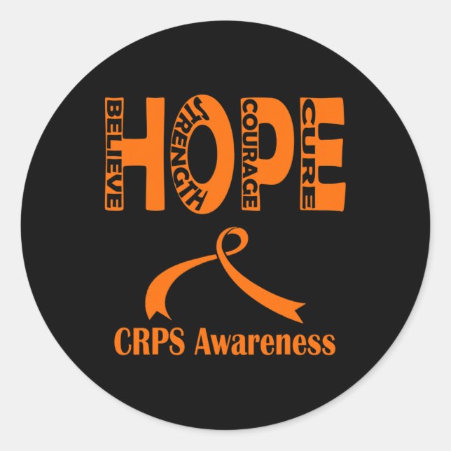 Pegatina Redonda conciencia del síndrome de dolor regional complejo (Anverso)