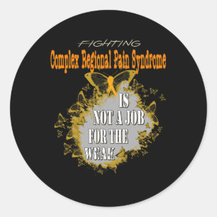 Pegatina Redonda conciencia del síndrome de dolor regional complejo