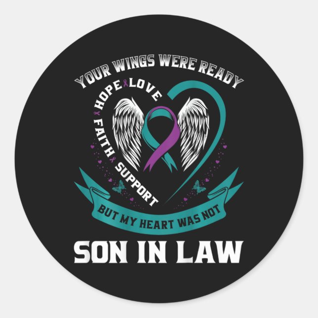 Pegatina Redonda Conciencia En Memoria De Mi Hijo En La Ley Gráfico (Anverso)