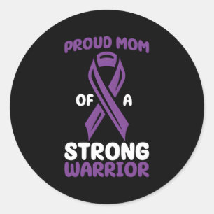 Pegatina Redonda Conciencia Epilepsia Orgullosa Madre De Un Guerrer