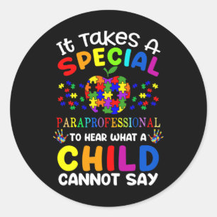 Pegatina Redonda Conciencia especial sobre el autismo parapolicial