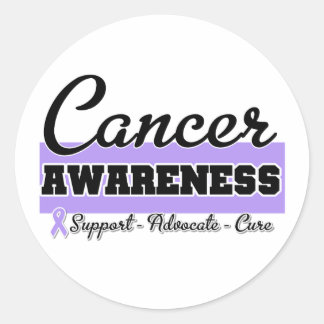 Pegatina Redonda Conciencia general sobre el cáncer