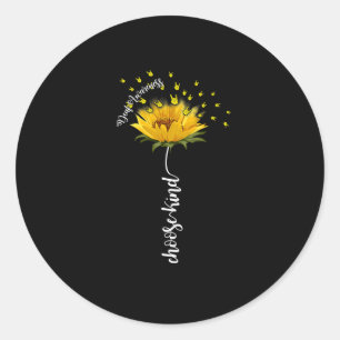 Pegatina Redonda Conciencia Girasol Elegir clase de cinta amarilla