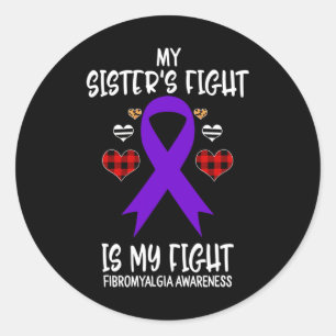 Pegatina Redonda Conciencia La lucha de mi hermana es mi lucha