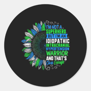 Pegatina Redonda Conciencia No Soy Superhéroe Sino Guerrero Im Iih