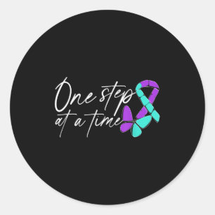 Pegatina Redonda Conciencia Prevención Apoyo Superviviente Suicidio