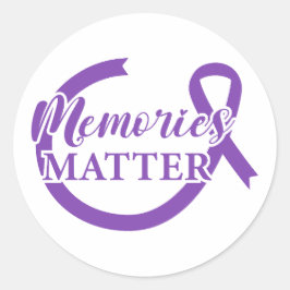 Pegatina Redonda Conciencia sobre el Alzheimer Los Recuerdos Import