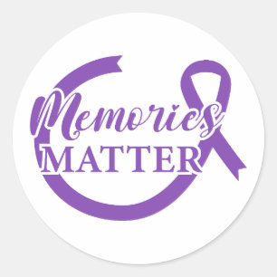 Pegatina Redonda Conciencia sobre el Alzheimer Los Recuerdos Import