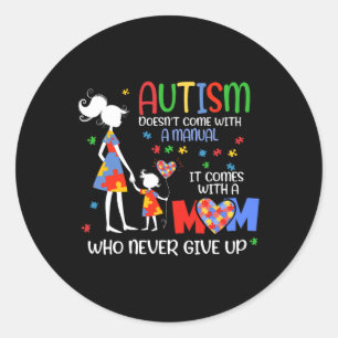 Pegatina Redonda Conciencia sobre el autismo 2025 no viene con un m