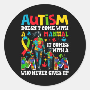 Pegatina Redonda Conciencia sobre el autismo 2025 no viene con un m