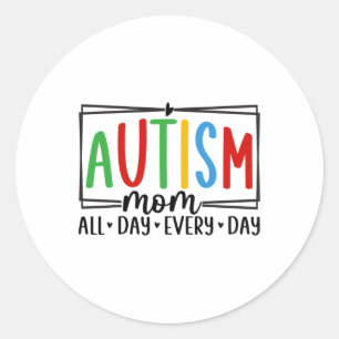Pegatina Redonda Conciencia sobre el autismo 3