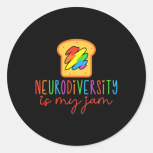Pegatina Redonda Conciencia sobre el autismo Aceptación Neurodivers