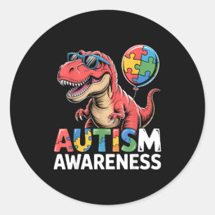 Pegatina Redonda conciencia sobre el autismo autista