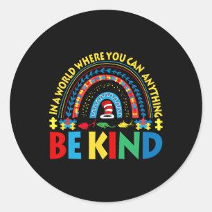 Pegatina Redonda Conciencia Sobre El Autismo Por Qué Encajar En El 