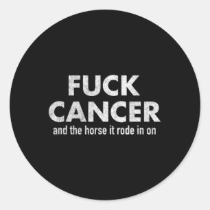 Pegatina Redonda Conciencia sobre el cáncer de mama rosado