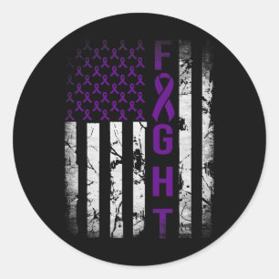 Pegatina Redonda Conciencia sobre el cáncer de páncreas