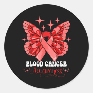 Pegatina Redonda Conciencia sobre el cáncer de sangre