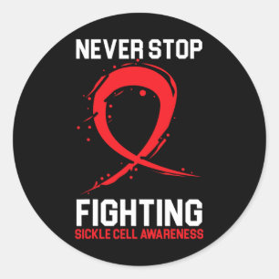 Pegatina Redonda Conciencia sobre el cáncer de sangre Leucemia Linf