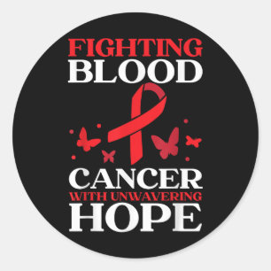 Pegatina Redonda Conciencia sobre el cáncer de sangre Leucemia Linf