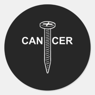 Pegatina Redonda Conciencia sobre el cáncer para los hombres con cá