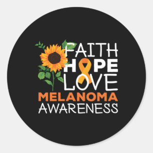 Pegatina Redonda Conciencia sobre el melanoma