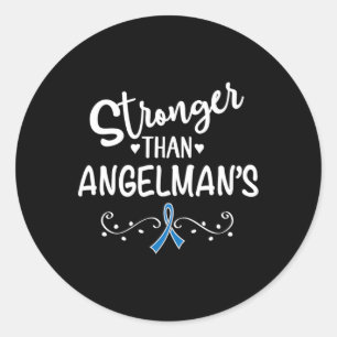 Pegatina Redonda Conciencia sobre el síndrome de Angelman 1