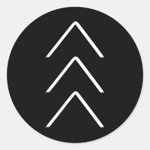 Pegatina Redonda Conciencia sobre el síndrome de Down 3 Soporte de 