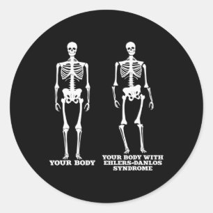 Pegatina Redonda Conciencia sobre el síndrome de Ehlers-Danlos