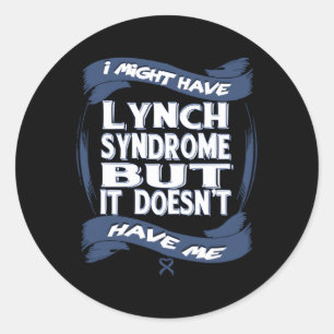 Pegatina Redonda Conciencia sobre el síndrome de Lynch