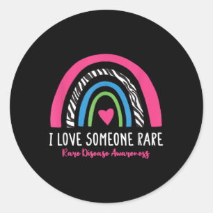 Pegatina Redonda Conciencia sobre enfermedades raras - Amo a alguie